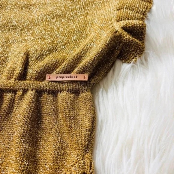 Piupiuchick NWT Knitted Playsuit Golden 6Y - Picture 3 of 8